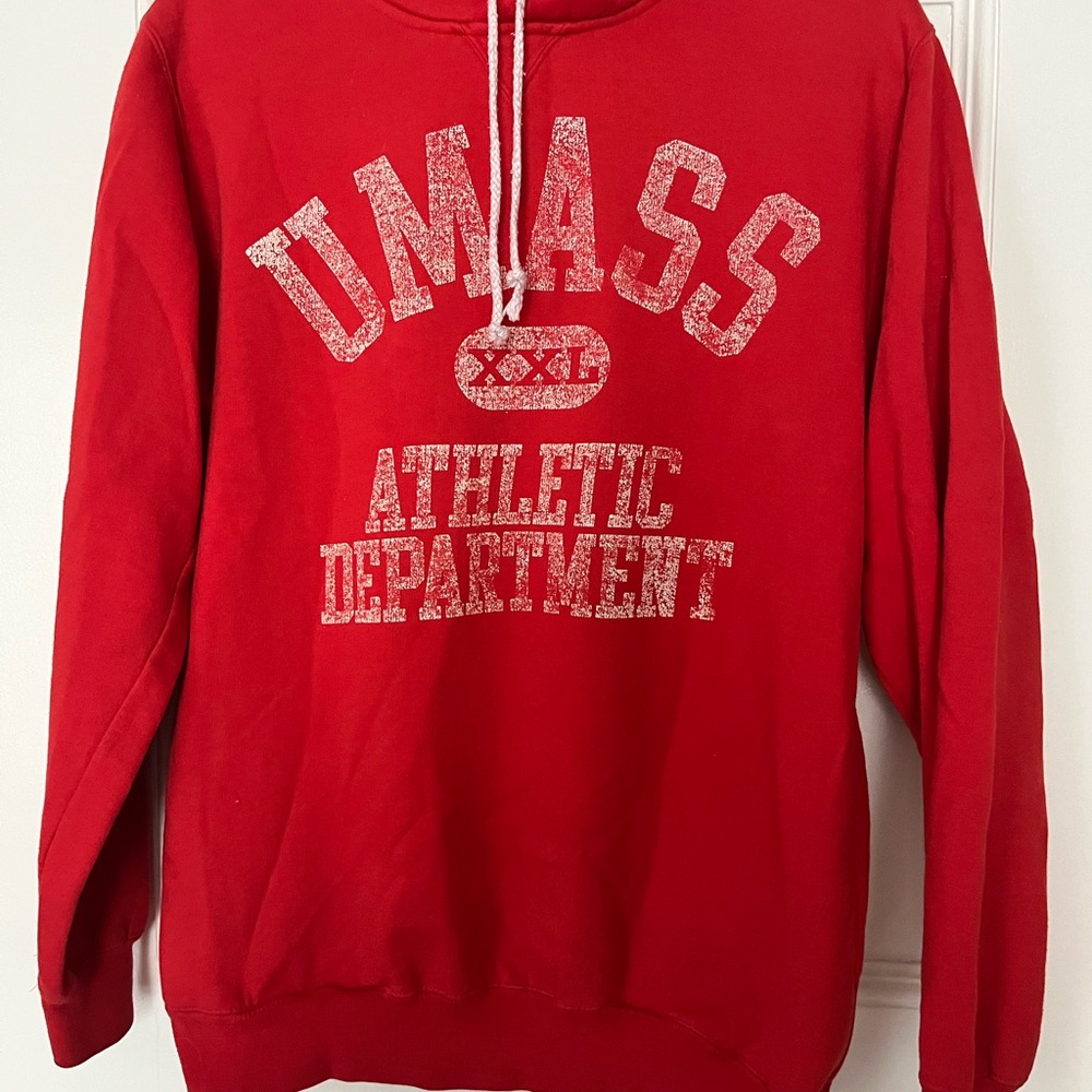 Vintage Gear For Sports Red UMass Hooded Sweatshirt - Small